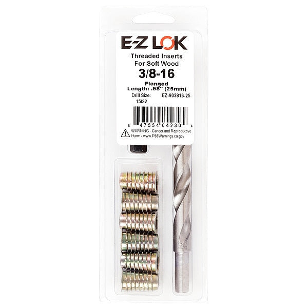 Thread Repair Kit, Hex Drive Threaded Inserts, 3/8