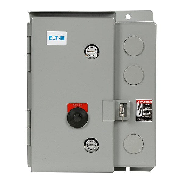 Nonreversing NEMA Magnetic Motor Starter, 3R NEMA Rating, 120V AC, 3 Poles, 1NC/1NO