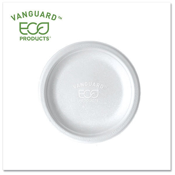 Disposable Fiber Plate, 6 in, WH, PK1000