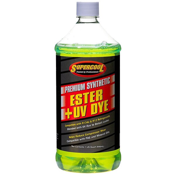 A/C Compressor Ester Lubricant w/UV Dye Plastic Bottle Yellow Tint