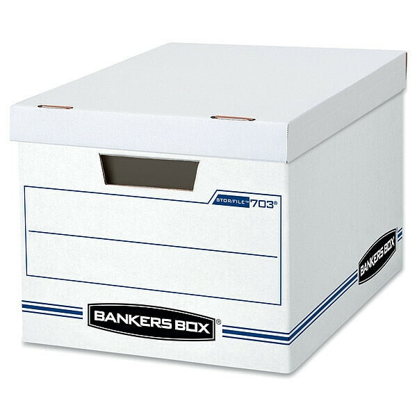 Storage File Box, Letter/Legal, White, PK4