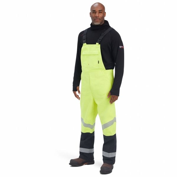 FR HI-VIS Waterproof Bib, Yellow, Size 3XL