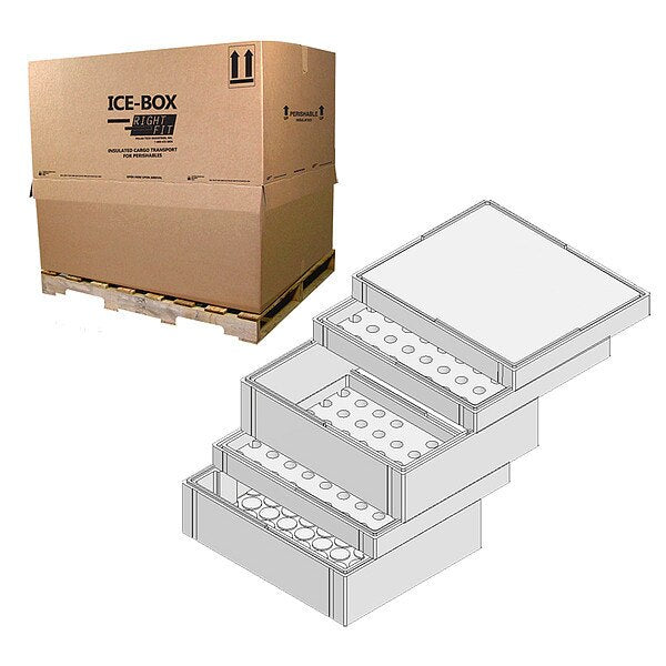 Insulated Shipping Kit, Corrugate, White