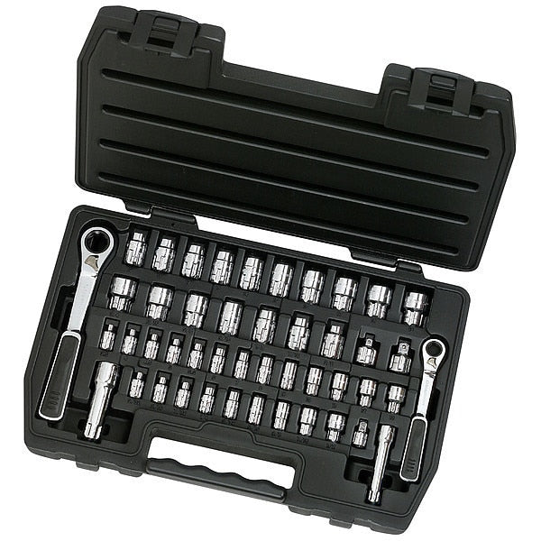 Socket Set, Metric/ SAE Type, 46 Pieces