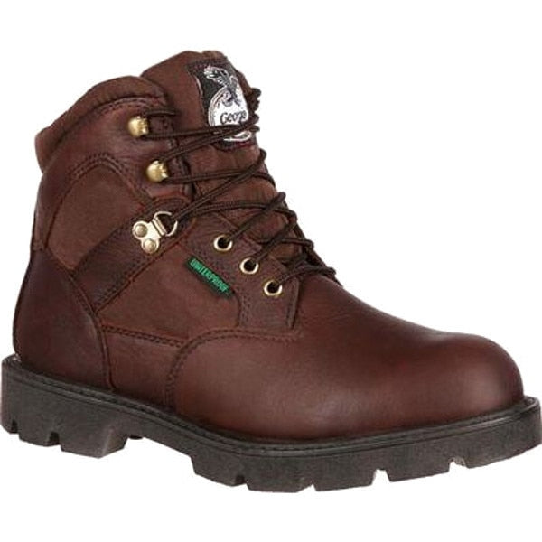 Size 13 Men's 6 in Work Boot Steel Work Boot, Brown