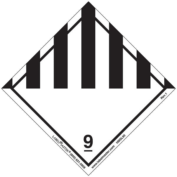 DOT Container Placard, PVC, PK500