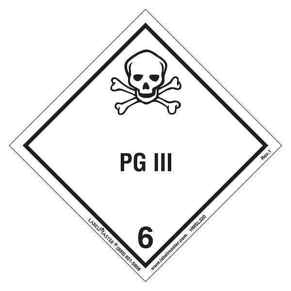 DOT Container Placard, PVC, PK500