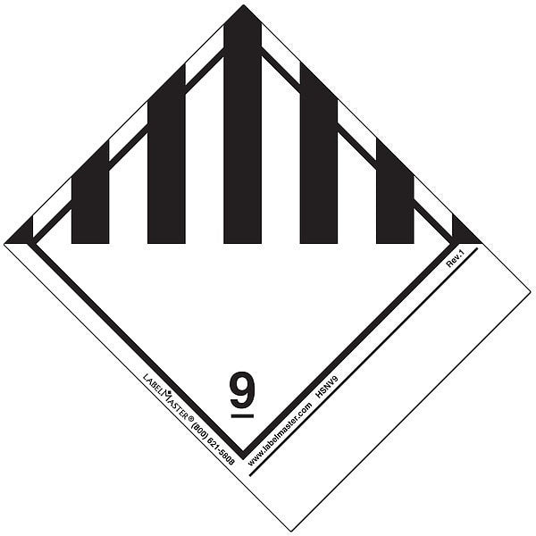 DOT Container Placard, PVC, PK500