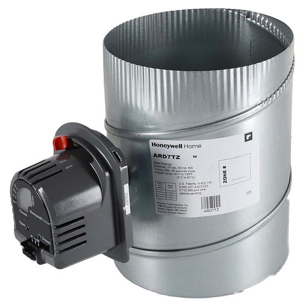 Round Damper, Gr/Rd/Steel, 7 in. Dia.