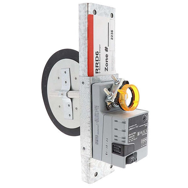 Round Motorized Damper, Retrofit, Dia 6 In