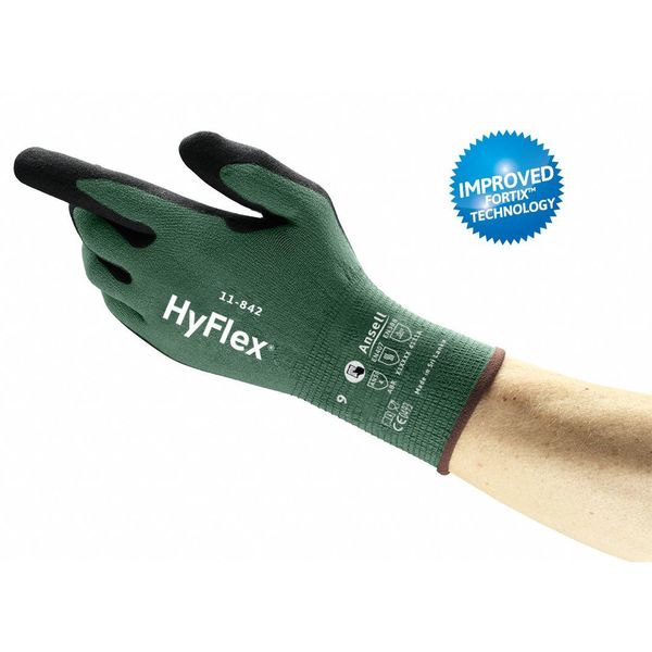 Knit Gloves, 10/XL, Green/Black, 9.65