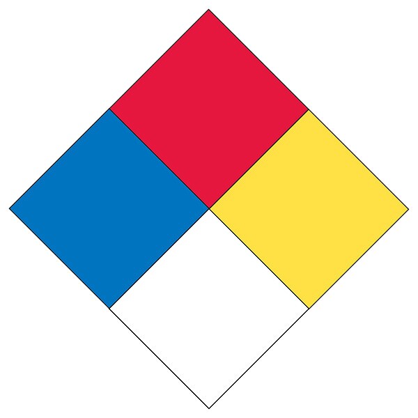 NFPA Diamond Label, 15inx15in, Vinyl