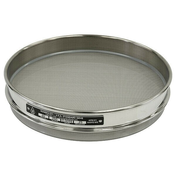 Sieve, 8 in, SS Frame, SS Mesh, No. 60