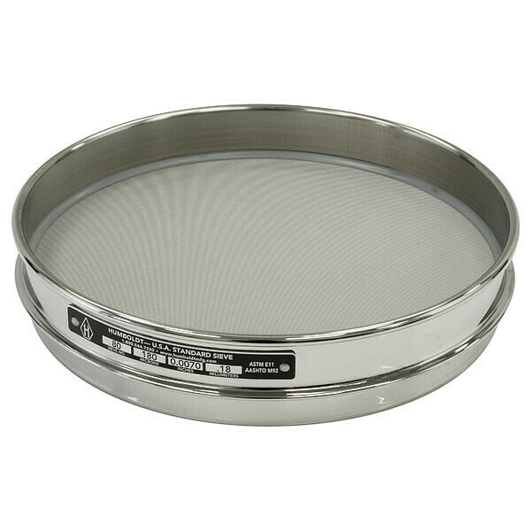 Sieve, 8 in, SS Frame, SS Mesh, No. 80