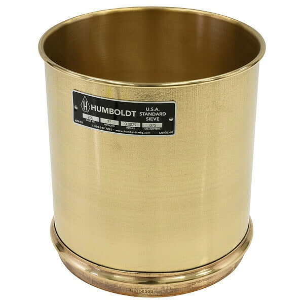 Wet Washing Sieve, 8 In, No 200, 8 In Deep