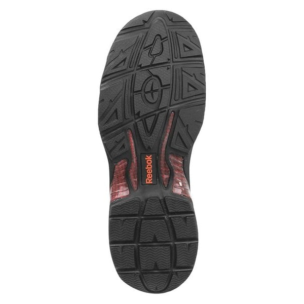 Athletic Work Shoes, Black/Red, 6M, PR