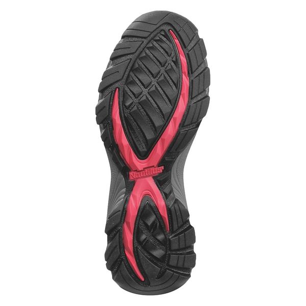 Athletic Style Work Shoes, Wmn, 5W, Gray, PR