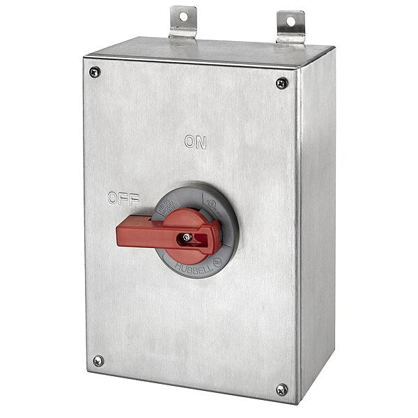 Nonfusible Enclosed Disconnect Switch, 100 A, 600V AC, 3 pole, NEMA 12K, 4, 4X