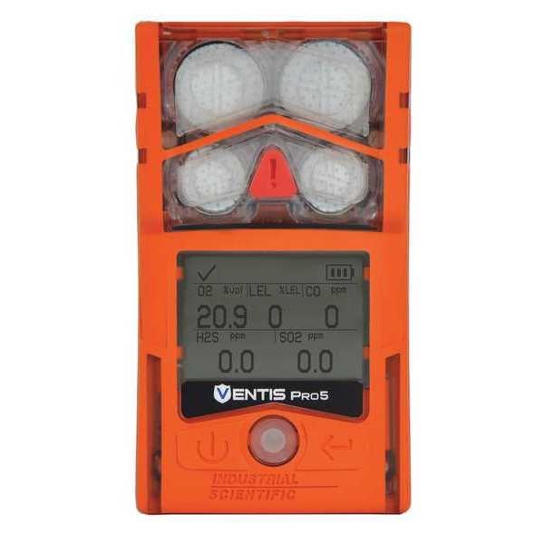 Multi-Gas Detector, 18 hr Battery Life, Orange