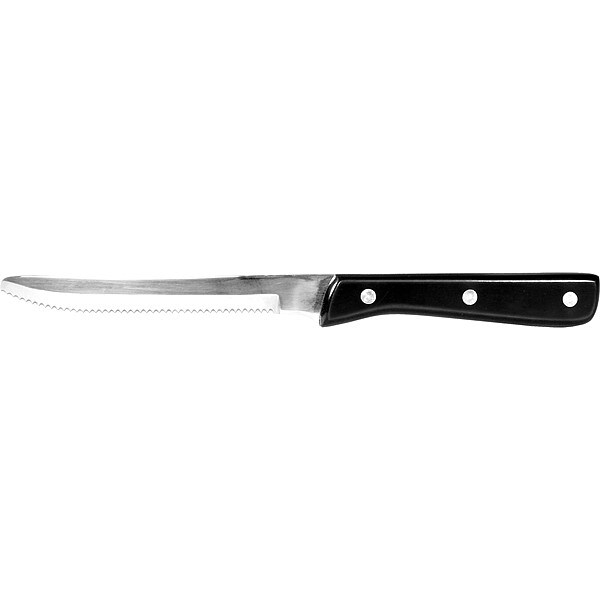 Steak Knife, 9 1/4 in L, Black, PK12