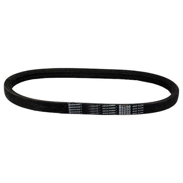 V-belt, 23 in L, 3/8 in W Top, Rubber