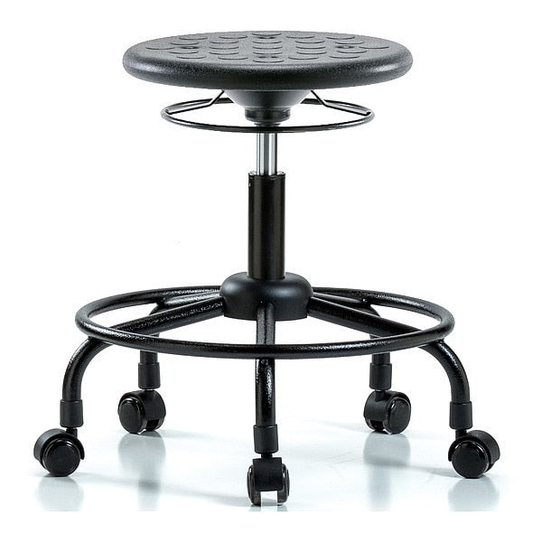 Polyurethane Stool, 300 lb Cap., Black