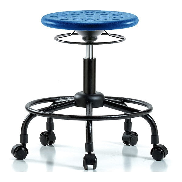 Polyurethane Stool, 300 lb Cap., Blue