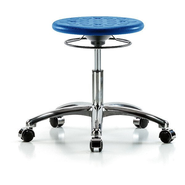 Polyurethane Stool, 300 lb Cap., Blue