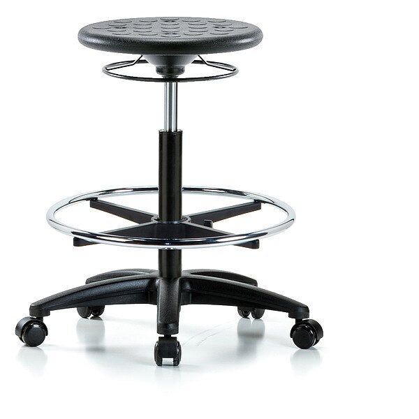 Polyurethane Stool, 300 lb Cap., Black
