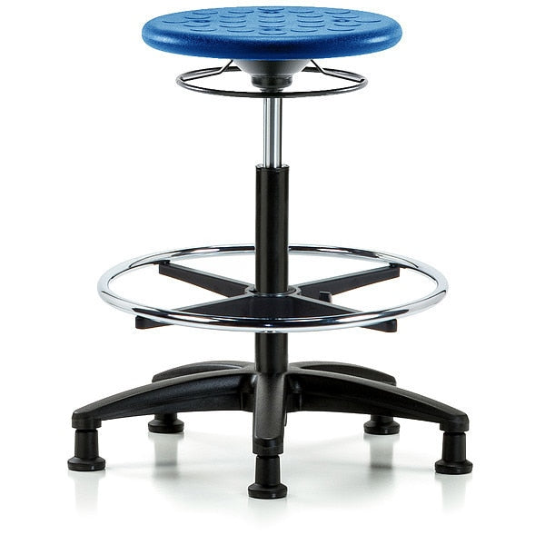 Polyurethane Stool, 300 lb Cap., Blue