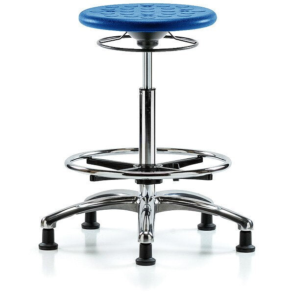 Polyurethane Stool, 300 lb Cap., Blue