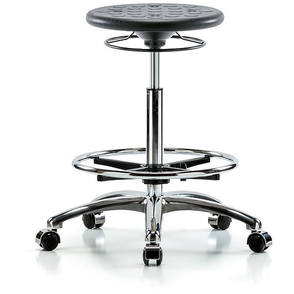 Polyurethane Stool, 300 lb Cap., Black