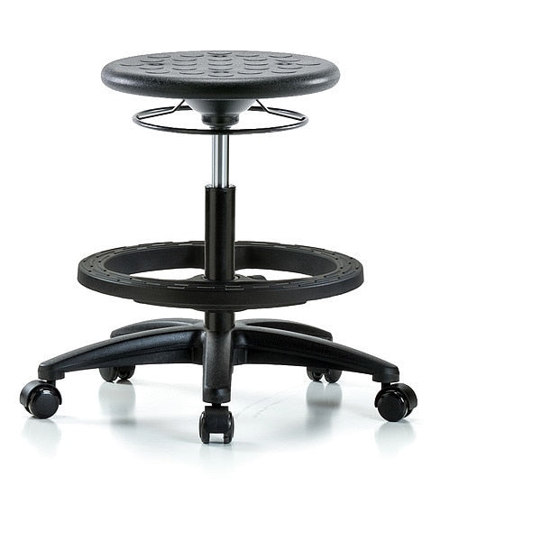 Polyurethane Stool, 300 lb Cap., Black