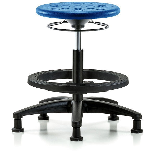 Polyurethane Stool, 300 lb Cap., Blue