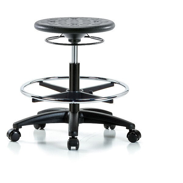 Polyurethane Stool, 300 lb Cap., Black
