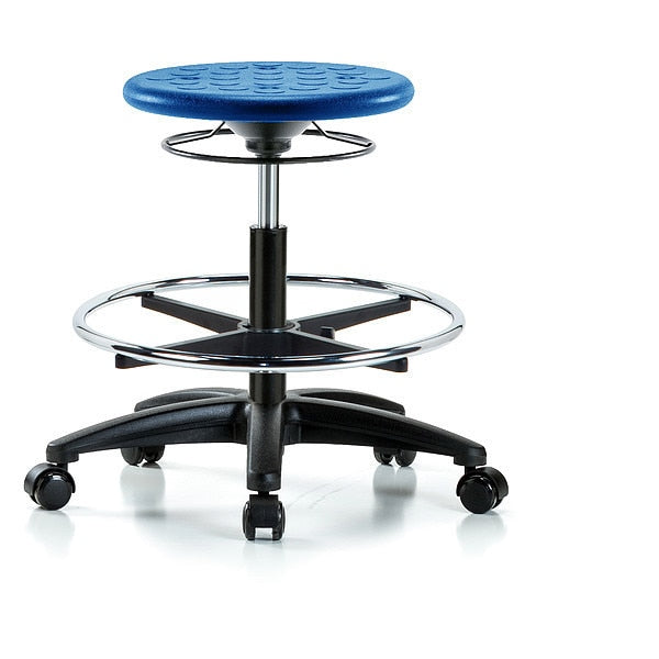 Polyurethane Stool, 300 lb Cap., Blue