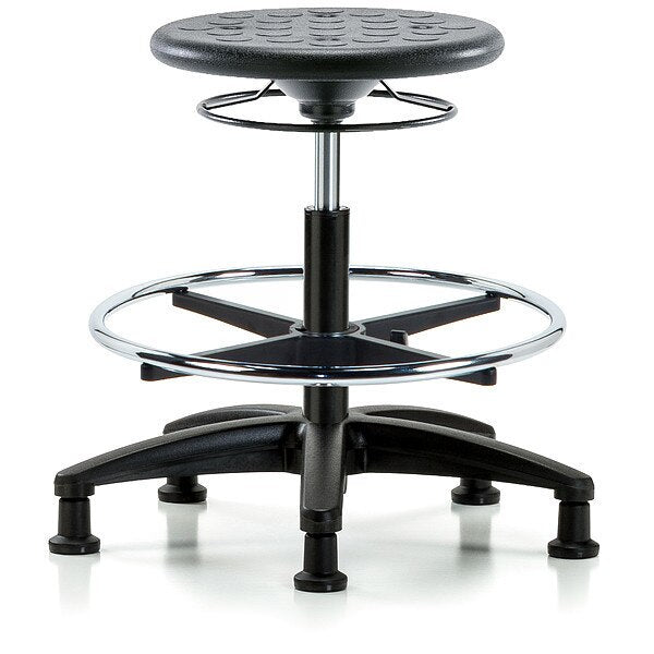 Polyurethane Stool, 300 lb Cap., Black