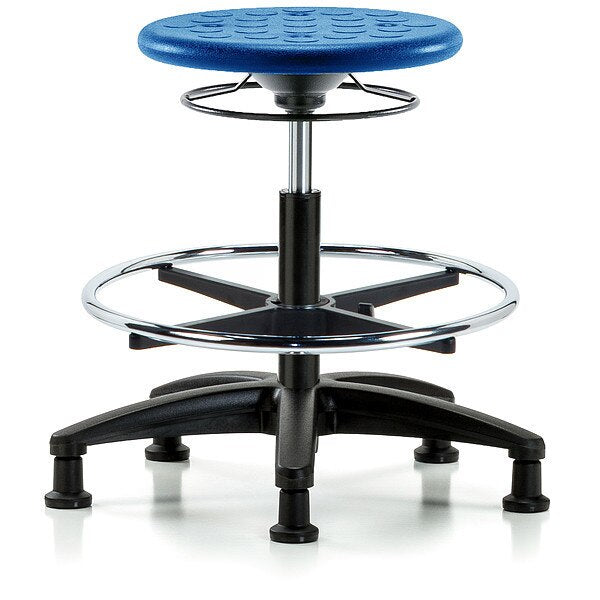 Polyurethane Stool, 300 lb Cap., Blue