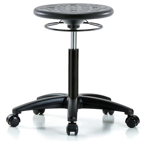 Polyurethane Stool, 300 lb Cap., Black