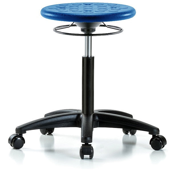 Polyurethane Stool, 300 lb Cap., Blue