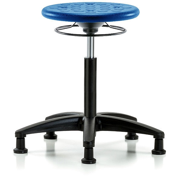 Polyurethane Stool, 300 lb Cap., Blue
