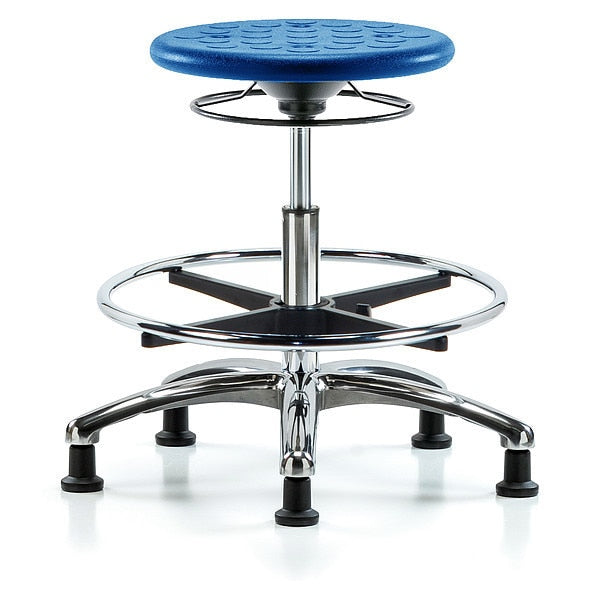 Polyurethane Stool, 300 lb Cap., Blue