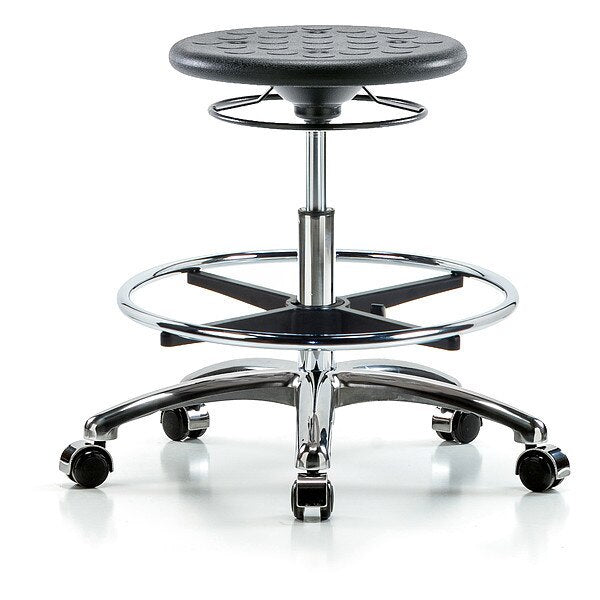 Polyurethane Stool, 300 lb Cap., Black