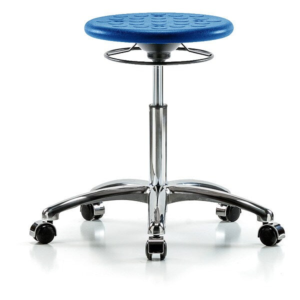 Polyurethane Stool, 300 lb Cap., Blue