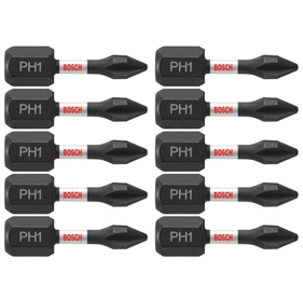 Impact Driver Bits, Phillips(R), #1, PK10