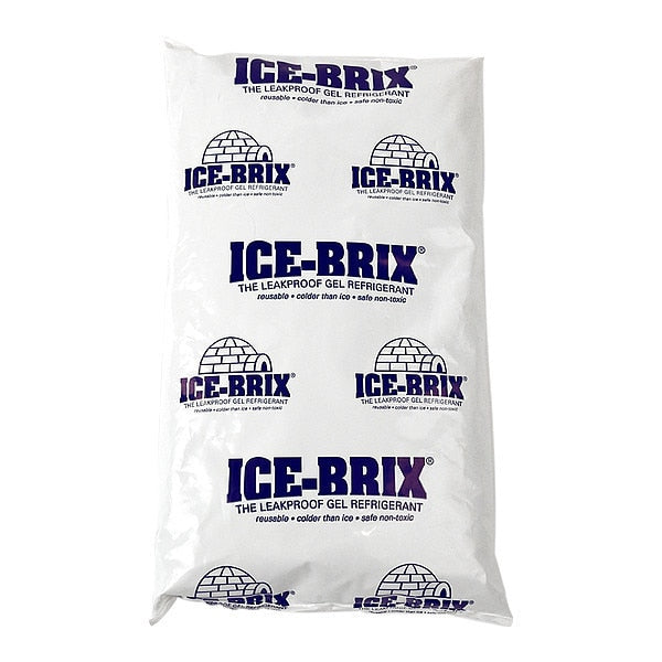 Ice-Brix Poly Pouch, Reuseable, Leakproof, 48 oz., Pk3