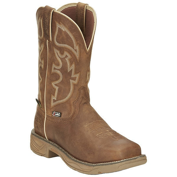 Size 11 1/2 Men's Western Boot Steel Boots, Brown