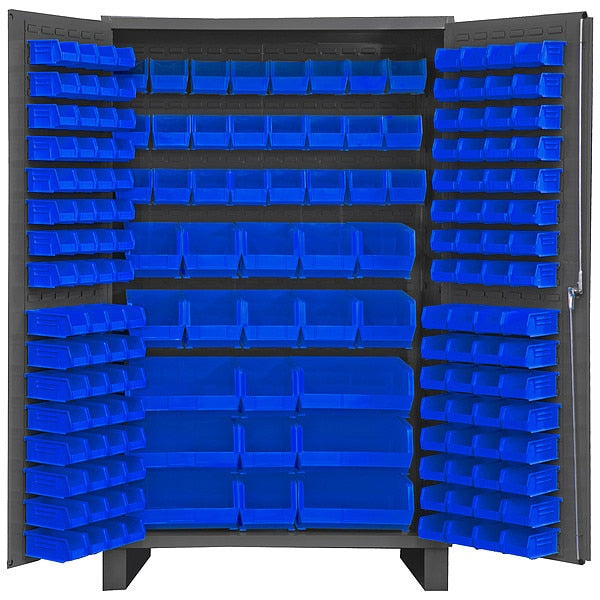 Extra-Heavy Duty Bin Cabinet, 48 in W, 78 in H, 24