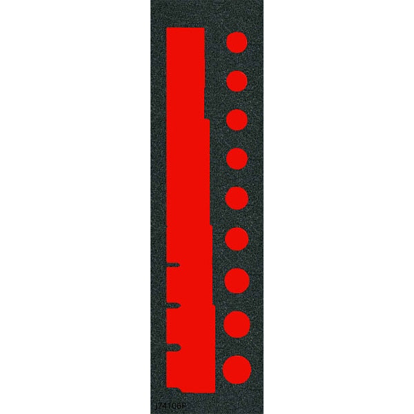 Foam Inserts, Black/Red, 16