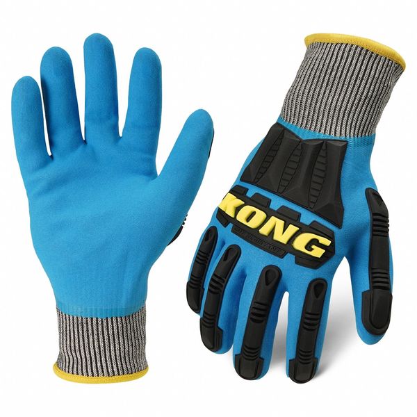 Knit Work Glove, 2XL, Blue, HPPE, PR